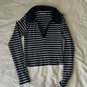 Striped collar top from A&F